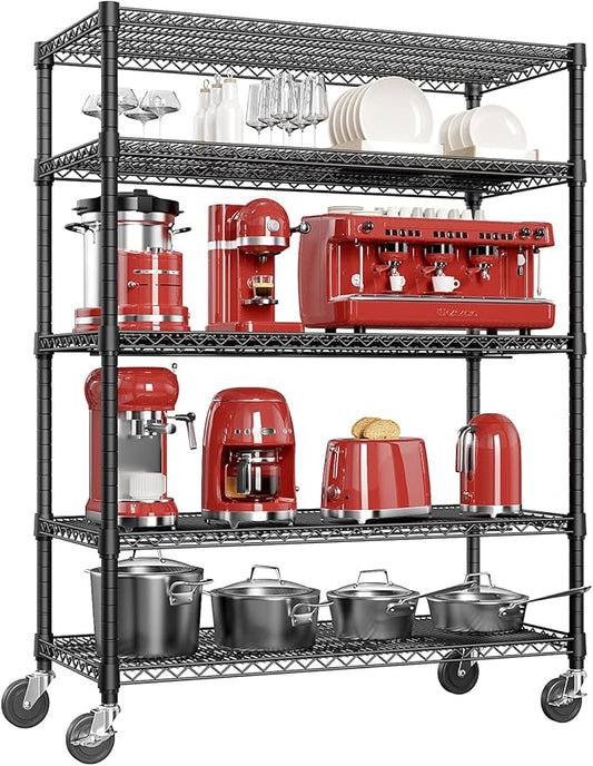 IZEUK Garage Shelving Wide Storage Shelves 5 Tier Metal Shelves Heavy Duty by Unknown
