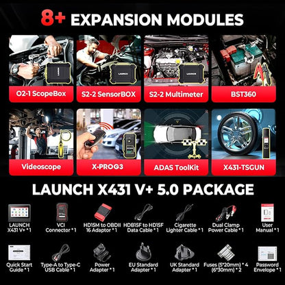 LAUNCH X431 PRO3 V+ 5.0, 2025 Upgrade Bluetooth Bi-Directional Scan Tool - Image 5
