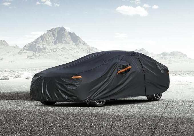 Kayme Car Cover Waterproof All Weather, Full Exterior Cover Outdoor Sun - Image 7