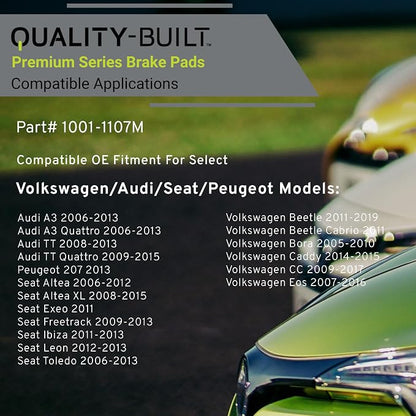 Premium Semi-Metallic Front Brake Pads Compatible - Image 3