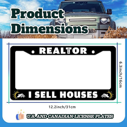 Realtor I Sell Houses License Plate Frame Funny House License Plate Holder - Image 3