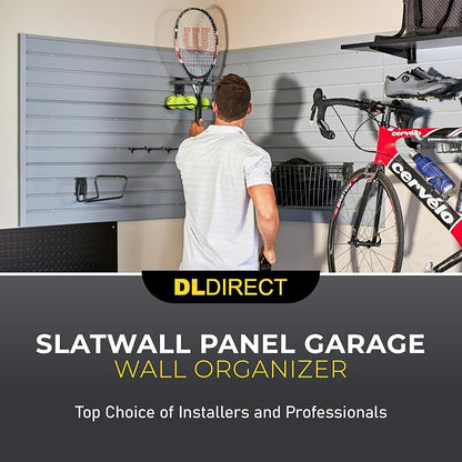 Slatwall Panel Garage Wall Organizer: Heavy Duty Wall Mounted PVC Wall Rack - Image 2