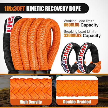 Nilight Kinetic Recovery Tow Rope Kit - Image 3