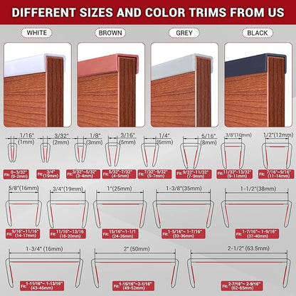 Rubber Edge Trim, Flexible Self-Adhesive U Shaped Peel and Stick Edge Banding - Image 7