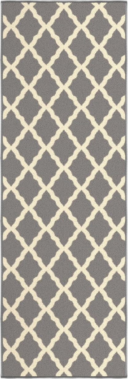 Ottomanson Hallway Runner Rug 20" x 59" Non Slip Trellis Area Rugs Easy to - Image 6