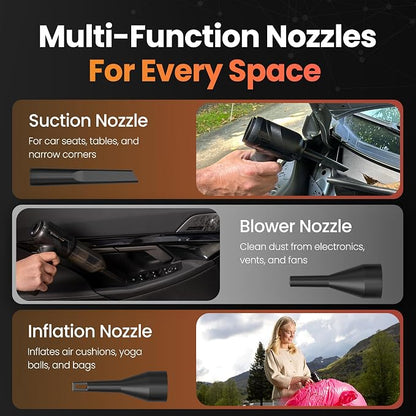 Hedgehog TurboVAC 3 in 1 Portable Car Vacuum Cleaner, Blower & Air Pump - Image 4