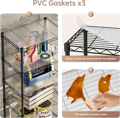 SINGAYE 5 Small Wire Shelves Kitchen Pantry Close Home Organizers and Storage - Image 4
