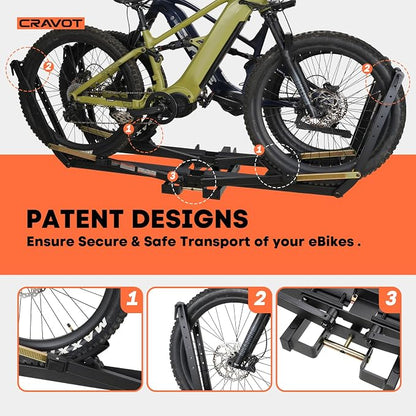 MagRack X2 Hitch 2 Ebike Rack, 150 lbs Capacity Electric Bike Carrier - Image 3