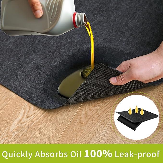 Oil Spill Mat - 20' x 7'4" Absorbent Oil Garage Floor Mat - Image 3