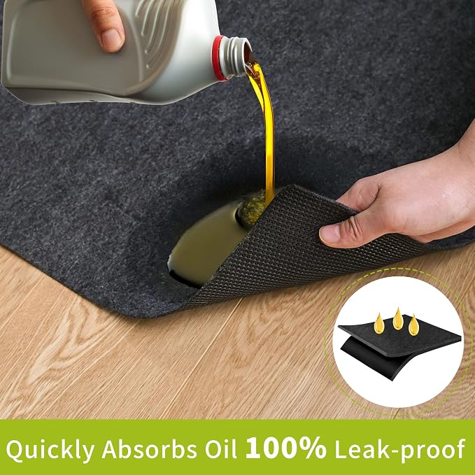Oil Spill Mat - 96" x 48" Absorbent Oil Garage Floor Mat - Image 3