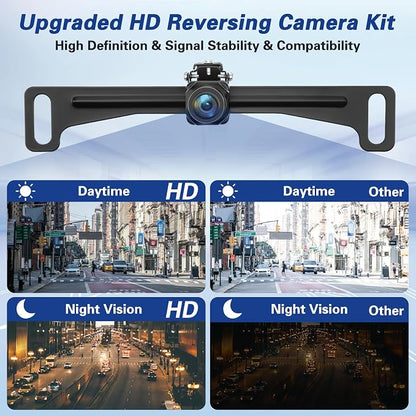 Kairiyard Backup Camera for Car, License Plate Back up Camera 170° Wide View - Image 3