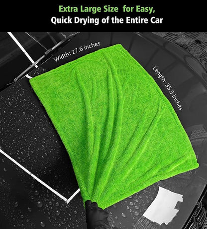 28" x 36" Car Drying Towel Extra Large, 1400 GSM Double Sided High Absorbent - Image 7