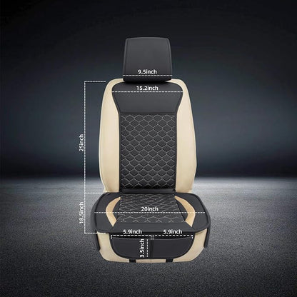Elantrip 2PCs Front Car Seat Covers Leather Car Seat Protector Universal fit - Image 7