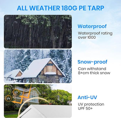 Carport 10x20 FT Heavy Duty, Outdoor Portable Garage - Image 7