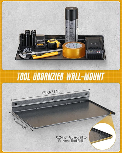 Wall Mount Screwdriver Organizer, Pliers Holder, Hammer Rack, 17x8.5-inch - Image 5