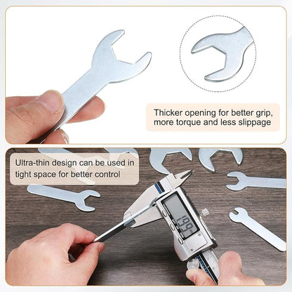 HARFINGTON 10pcs Small Wrench Open End Wrench 22x126x2.8mm Metric U-Shaped - Image 5
