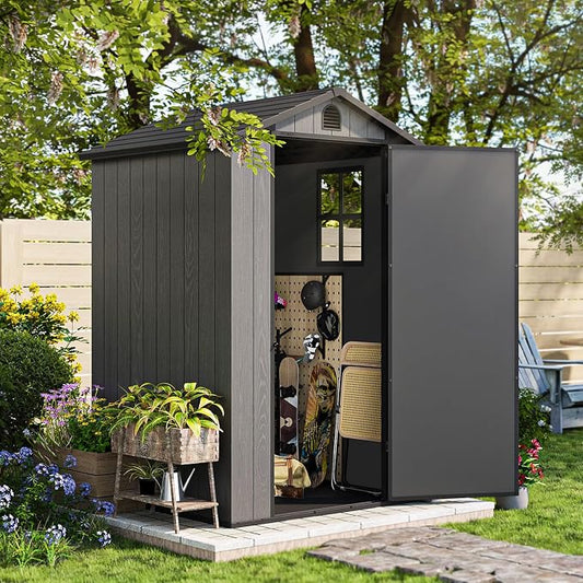 Patiowell 4' x 4' Plastic Outdoor Storage Shed by Patiowell