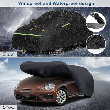 for New Beetle Car Cover Waterproof All Weather Heavy Duty Protection Outdoor - Image 3