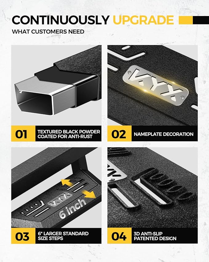 KYX 6 inches Running Boards Side Steps Compatible - Image 5