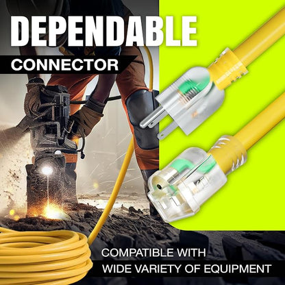 200ft Outdoor/Indoor Extension Cord 12/3 Gauge Extra Heavy Duty 3 Prong SJTW - Image 4