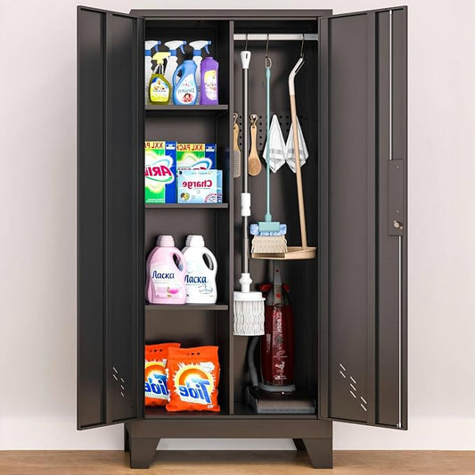 61" H Metal Storage Cabinet, Utility Cabinets by VASAAOSD