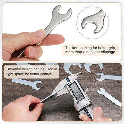HARFINGTON 10pcs Small Wrench Open End Wrench 13x108x3mm Metric U-Shaped Single - Image 5
