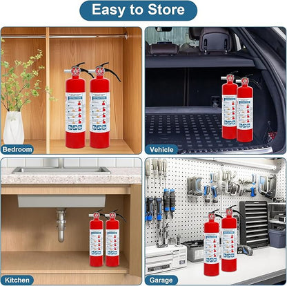 2 Pack ABC Dry Chemical Fire Extinguishers, 2.5 lb 1A:10B:C Rating - Image 7