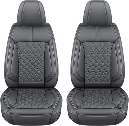 Pariitadin Leather Car Seat Covers Front Pair, Waterproof Breathable Faux - Image 4
