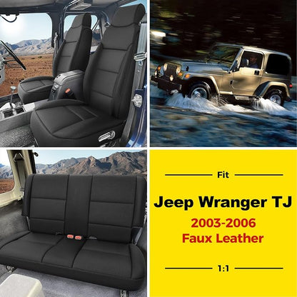 GIANT PANDA Full Set Car Seat Covers Customized Jeep Wrangler TJ Rubicon Sahara - Image 2