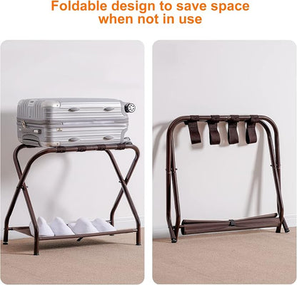Heybly Luggage Rack, Steel Folding Suitcase Stand - Image 6