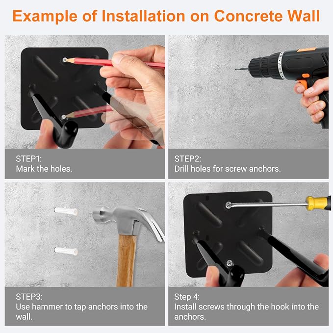 Steel Garage Storage Hooks Wall Tool Organizer, 12.4 Inch Garage Hook Heavy - Image 5