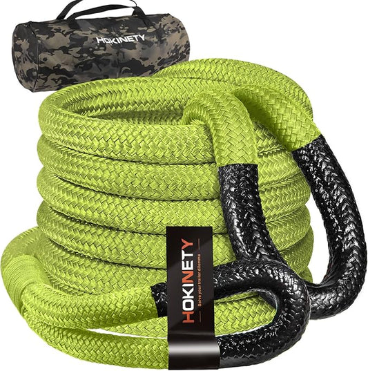 Kinetic Recovery Tow Rope 1-1/8" x20ft Offroad Snatch Strap 48000lbs Heavy Duty by HOKINETY