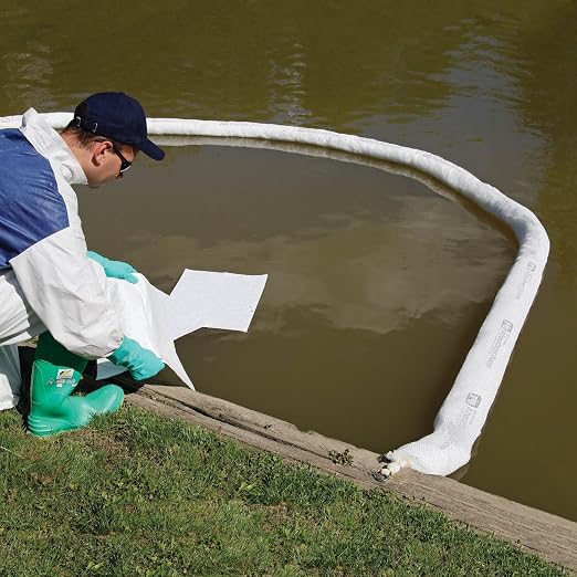 PIG Oil Boom - Oil-Only Absorbent Boom - 8 Pack - 3" x 10' Boom - Absorbs up to - Image 8