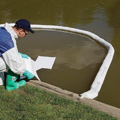 PIG Oil Boom - Oil-Only Absorbent Boom - 4 Pack - 3" x 20' Boom - Absorbs up to - Image 5