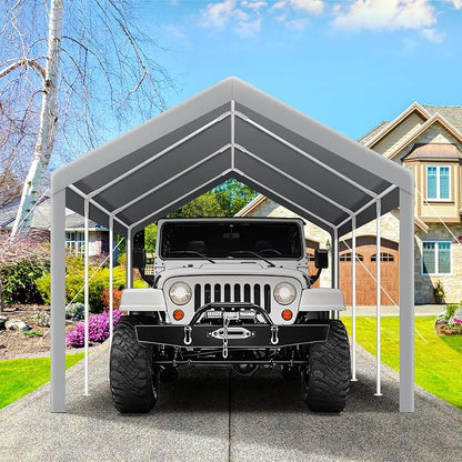 COBIZI Carports 10x20 Heavy Duty Car Tent Garage, Galvanized Frame Car Canopy - Image 6