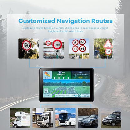 GPS Navigator for Car Truck RV, Latest 2025 Map 7 inch Touch Screen Car GPS - Image 2