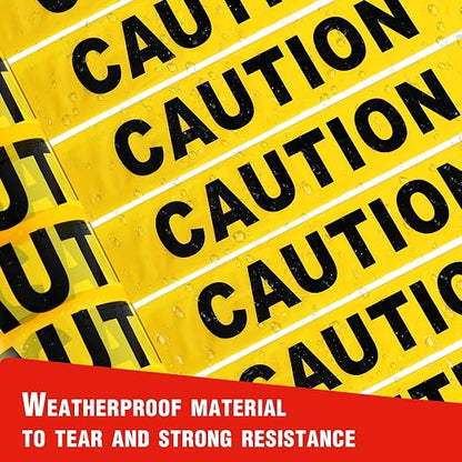 Goldblatt Caution Tape, 2 Pack Yellow Caution Tape Roll, 3 Inch x 1000 Feet - Image 3
