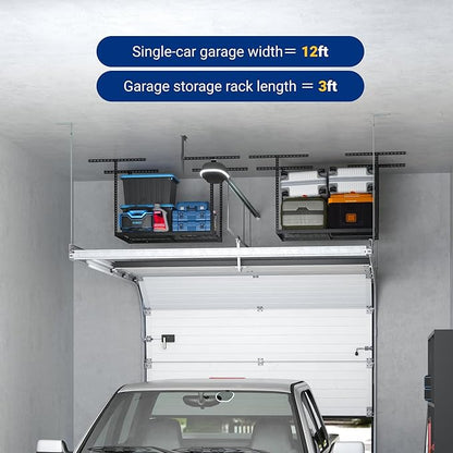 FLEXIMOUNTS 2x3FT Garage Storage Rack Overhead, Adjustable Ceiling Storage Racks - Image 6