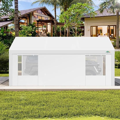 COBIZI Carport 12x20ft Heavy Duty Portable Garage, 2.0 Powder Coated Frame - Image 2