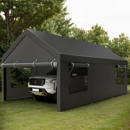 Shintenchi Carport 10' x 20' Heavy Duty Portable Garage, Carport Canopy - Image 8