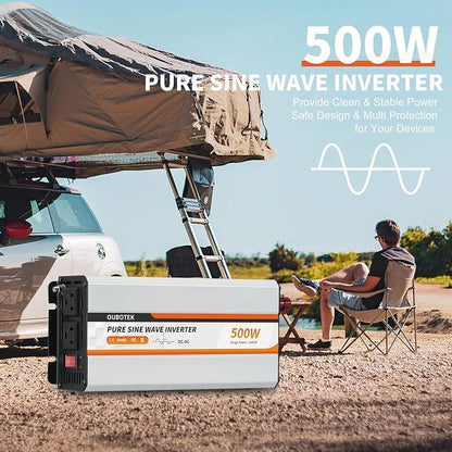 500W Power Inverter, DC 12V to 120V AC Converter - Image 4