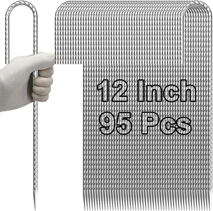 VVOKGO Rebar-Stakes-12-Inch J Hook Galvanized Tent Stakes Heavy Duty, Camping by VVOKGO