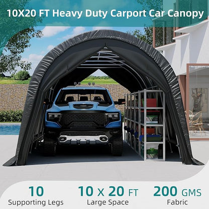EROMMY Carport 10 x 20 FT Heavy Duty, Portable Garage - Image 7
