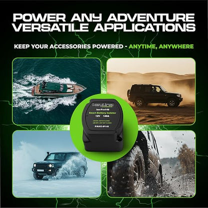 Dual Battery Isolator Kit 12V - 140 Amp Voltage Sensitive Relay - Image 7