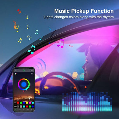 Acrylic LED Lights for Car, 43.3in RGB Strip Light Car LED Lights Interior - Image 4
