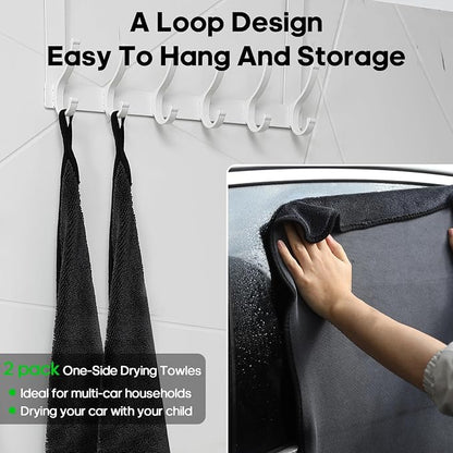 2 Pack Microfiber Towels Extra Large Ultra Absorbent Drying Towel - Image 9