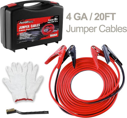 100% Pure Copper Jumper Cables 4 Gauge 20 Feet - Image 2
