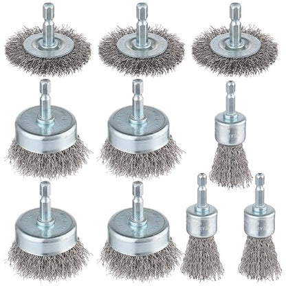Rocaris 10-Pack Carbon Steel Wire Wheel, Pen Brush Set - Image 7
