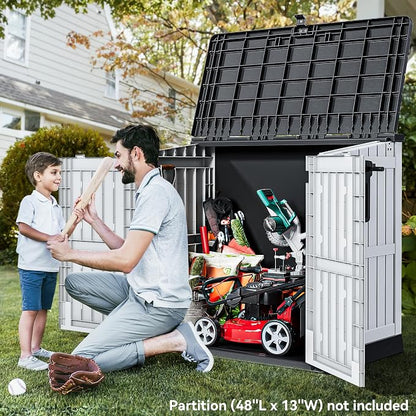 YITAHOME 36 cu ft Resin Outdoor Storage Shed, Weather-Resistant Horizontal Tool - Image 2