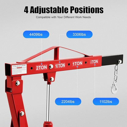 Folding Engine Hoist 1 Ton Engine Crane Lift - Image 5